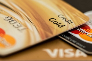Bild von goldenen Kreditkarten