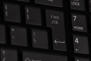 Bild von Tastatur mit Find Job Taste